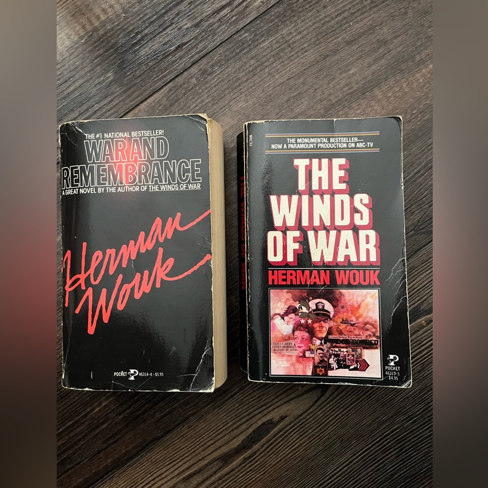 Vintage Herman Wouk 1st Edition Books Winds of War 1971+War and Remembrance 1978